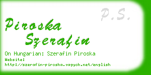 piroska szerafin business card